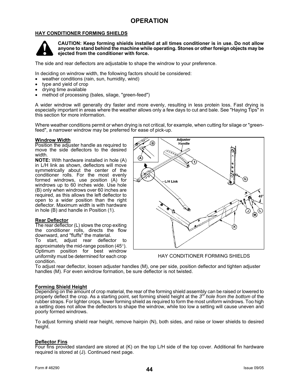 Operation | MacDon 742 HAY CONDITIONER User Manual | Page 46 / 124