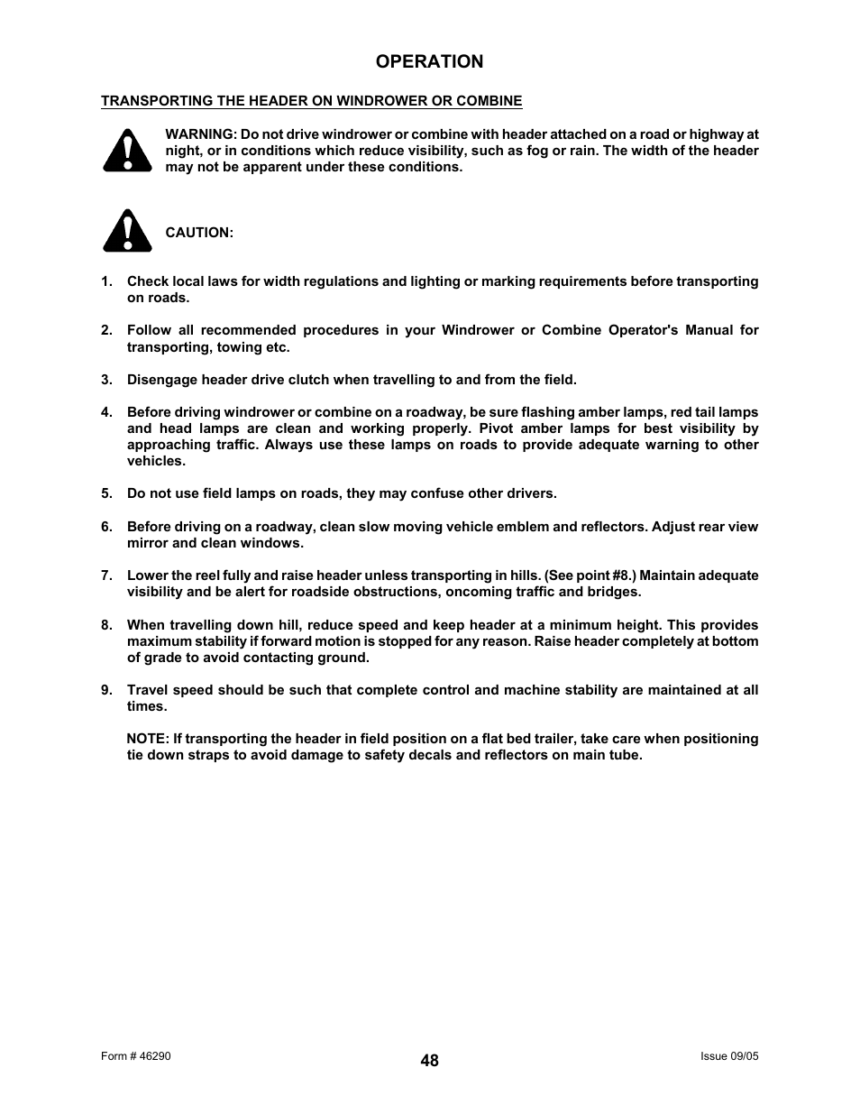 Operation | MacDon 742 HAY CONDITIONER User Manual | Page 50 / 124