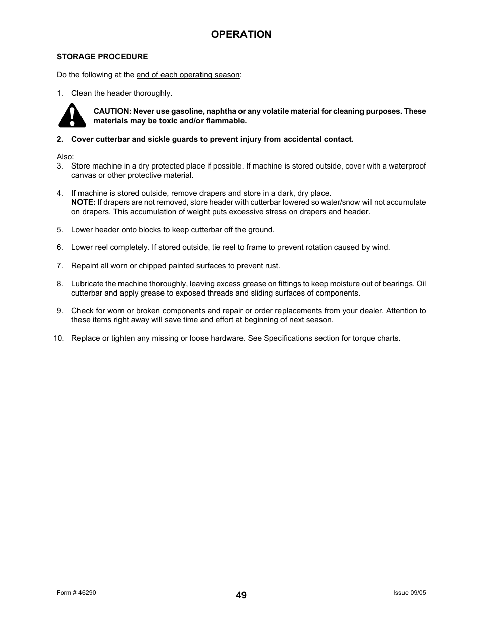 Operation | MacDon 742 HAY CONDITIONER User Manual | Page 51 / 124