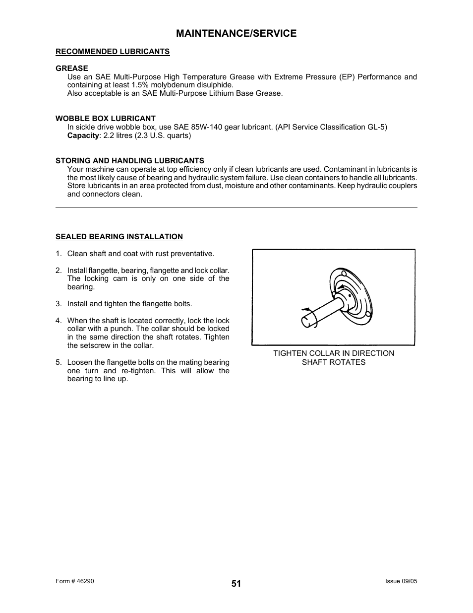 Maintenance/service | MacDon 742 HAY CONDITIONER User Manual | Page 53 / 124