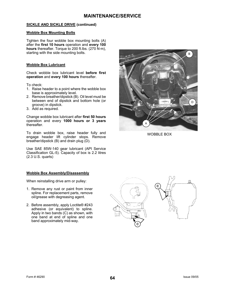 Maintenance/service | MacDon 742 HAY CONDITIONER User Manual | Page 66 / 124