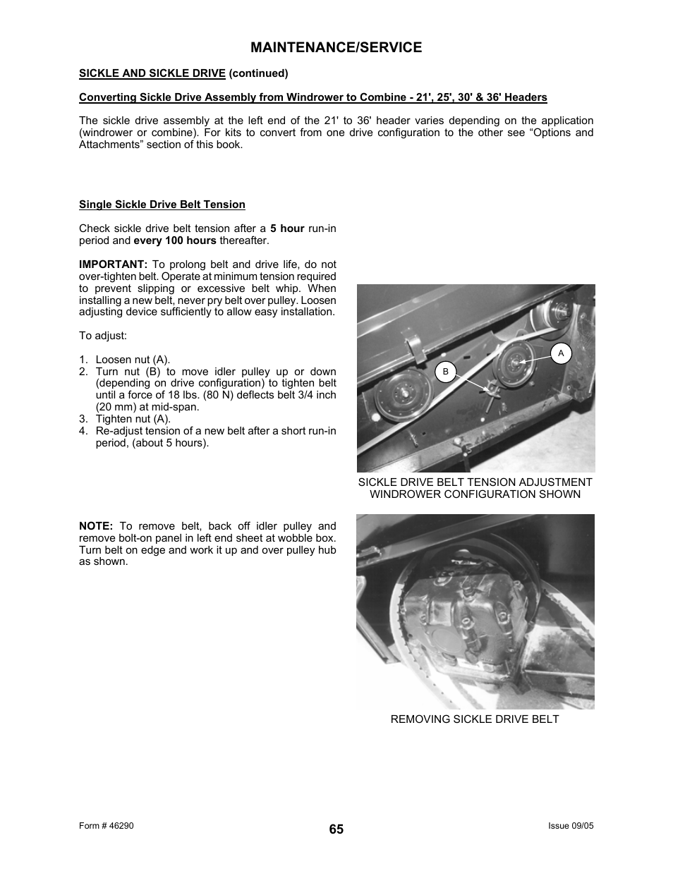 Maintenance/service | MacDon 742 HAY CONDITIONER User Manual | Page 67 / 124