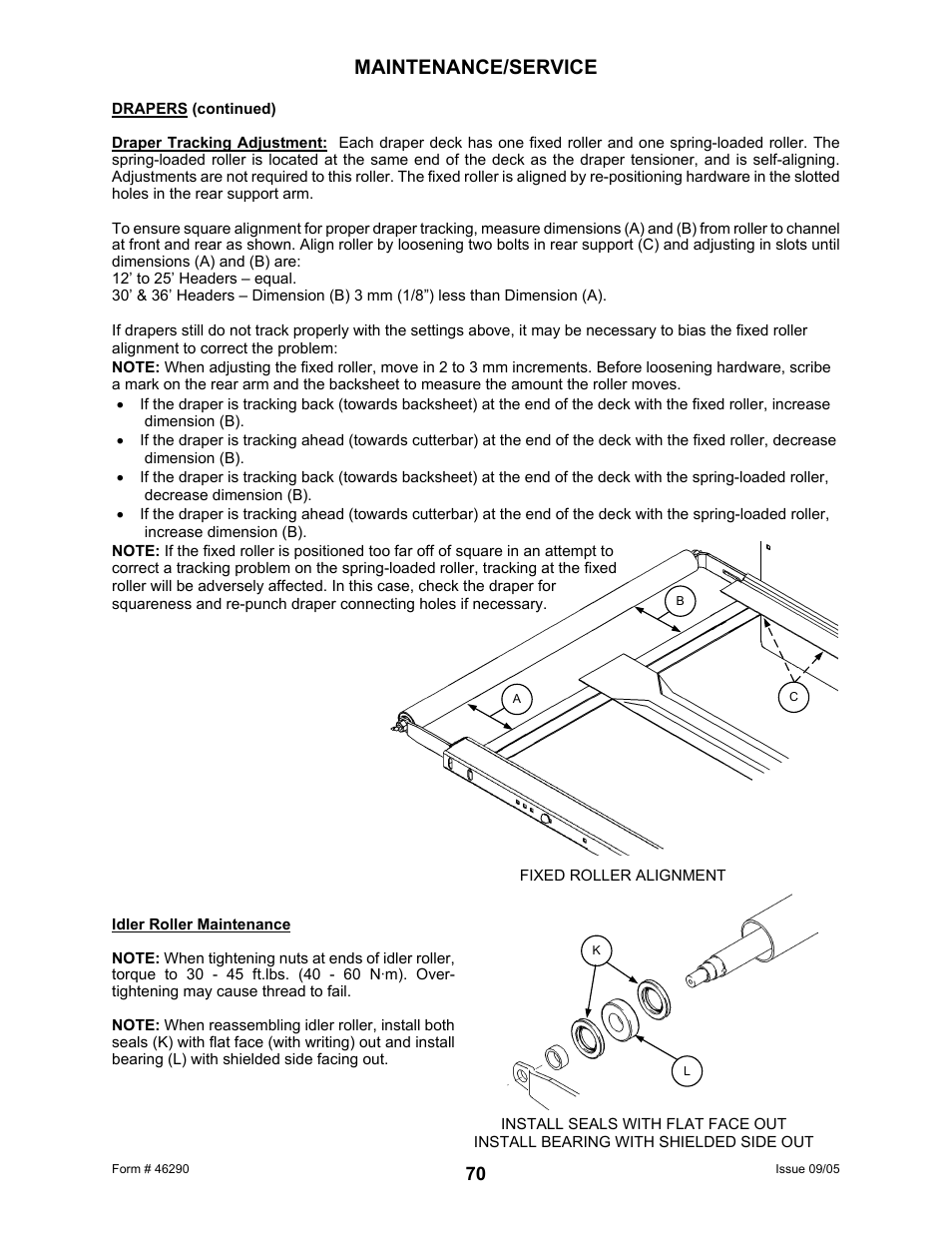 Maintenance/service | MacDon 742 HAY CONDITIONER User Manual | Page 72 / 124