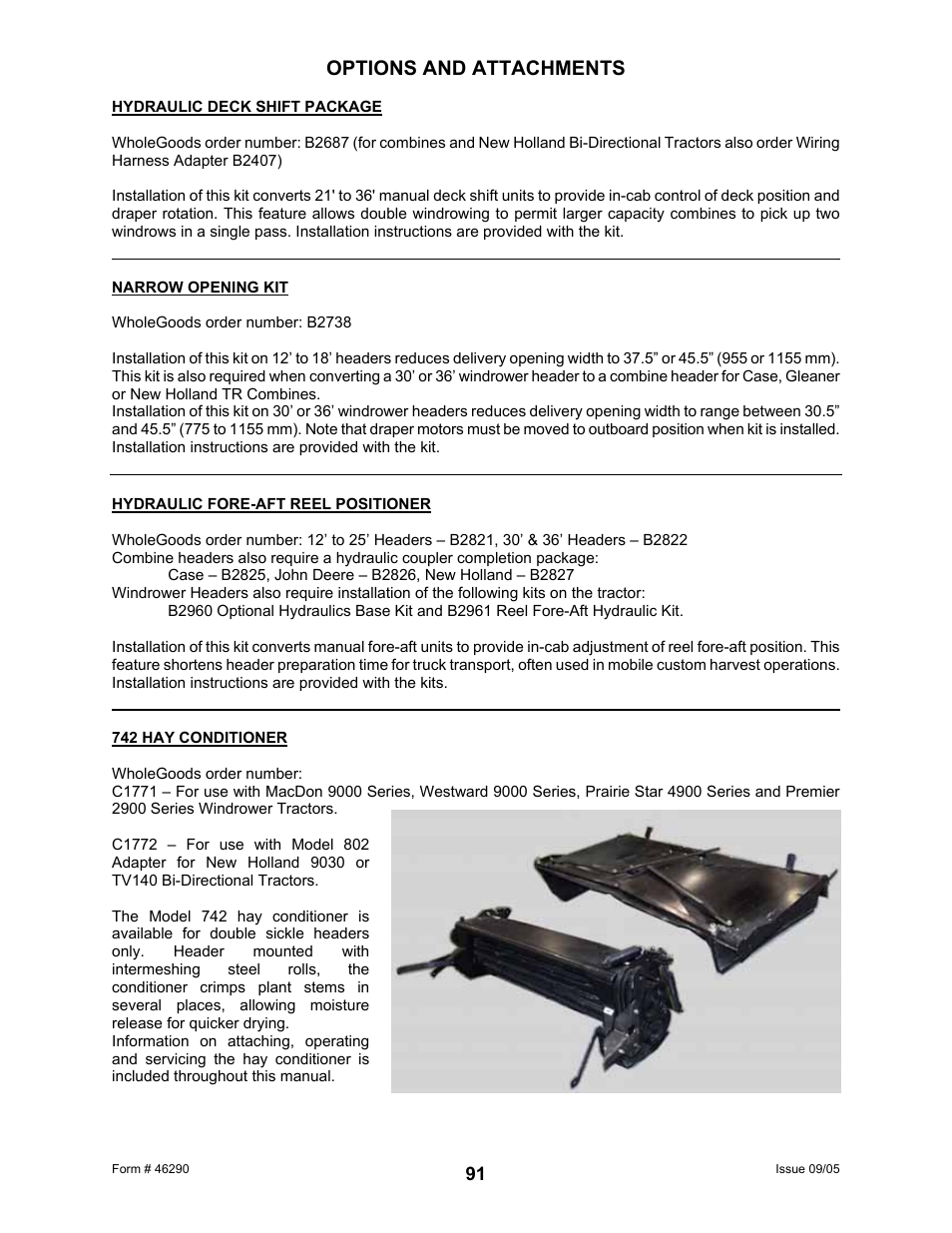 Options and attachments | MacDon 742 HAY CONDITIONER User Manual | Page 93 / 124