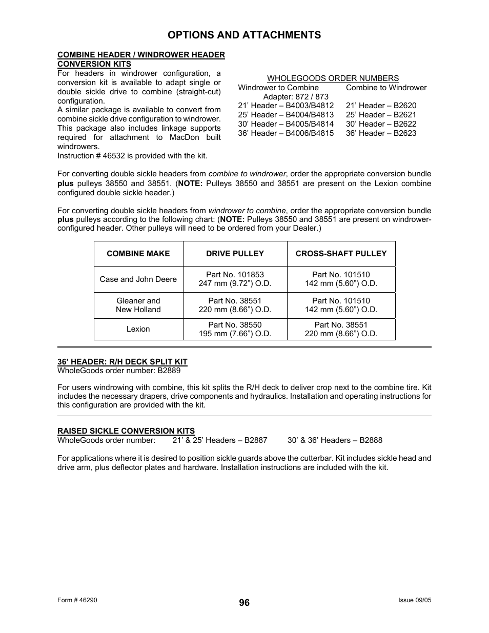 Options and attachments | MacDon 742 HAY CONDITIONER User Manual | Page 98 / 124