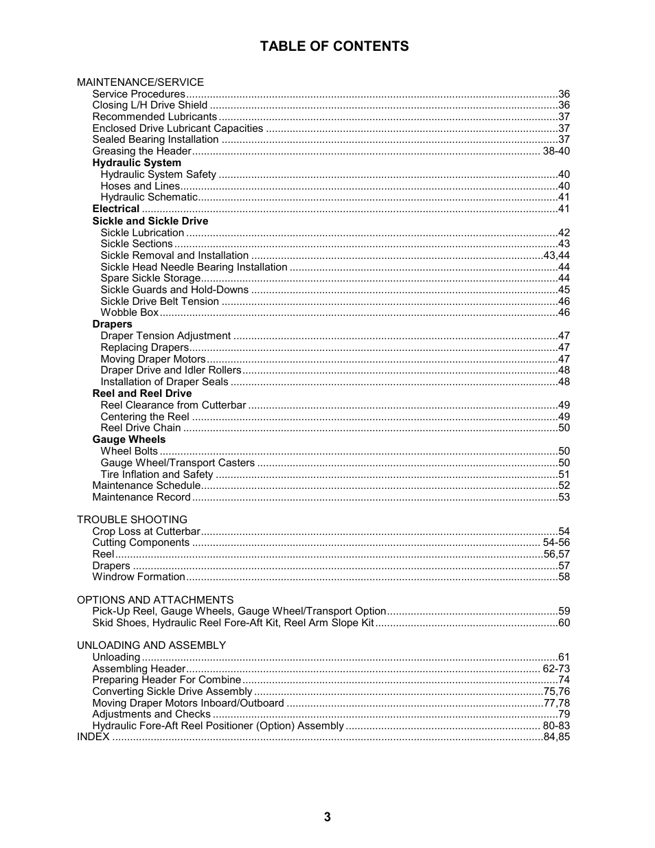 MacDon 963 Harvest Header User Manual | Page 4 / 87