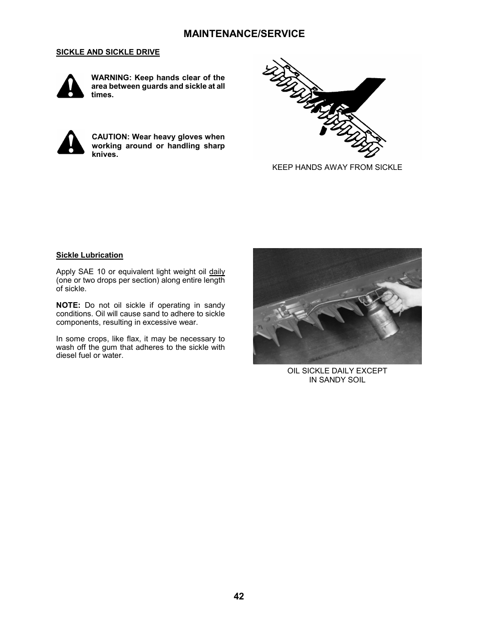 Maintenance/service | MacDon 963 Harvest Header User Manual | Page 43 / 87
