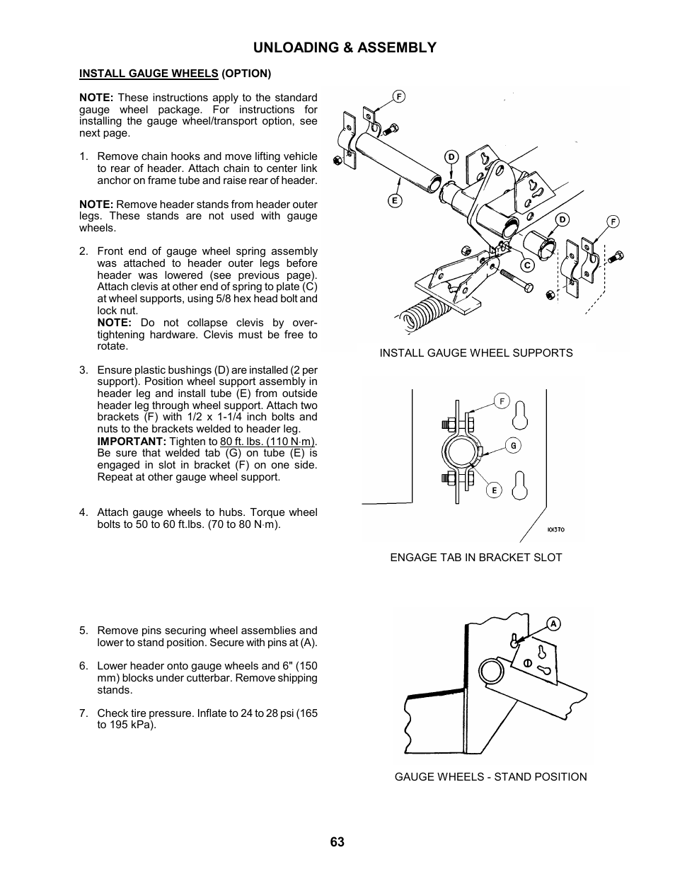 Unloading & assembly | MacDon 963 Harvest Header User Manual | Page 64 / 87