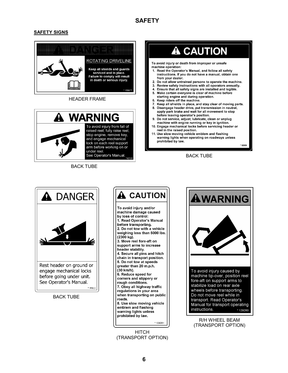 Safety | MacDon 963 Harvest Header User Manual | Page 7 / 87