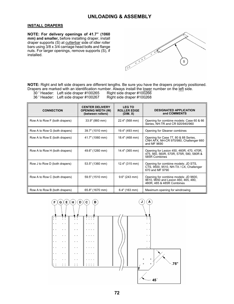 Unloading & assembly | MacDon 963 Harvest Header User Manual | Page 73 / 87