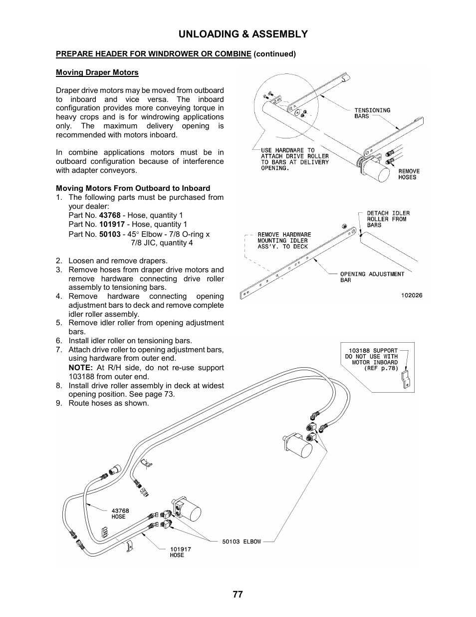 Unloading & assembly | MacDon 963 Harvest Header User Manual | Page 78 / 87