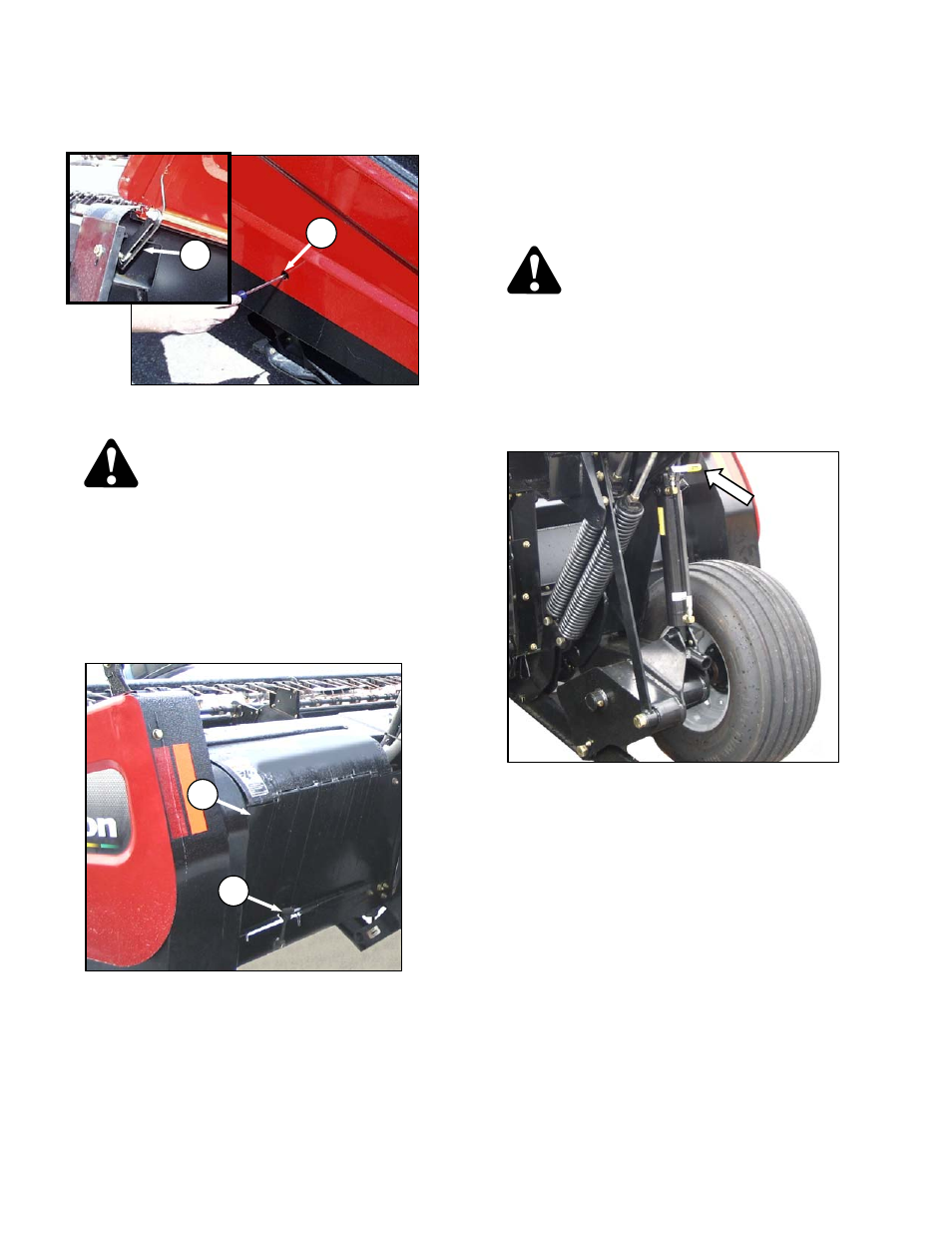 Caution, Danger | MacDon A40-D Pull-Type User Manual | Page 106 / 182