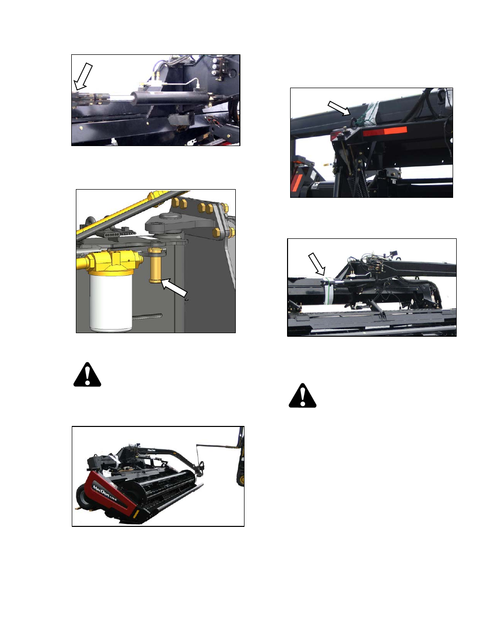 Warning, Caution | MacDon A40-D Pull-Type User Manual | Page 59 / 182