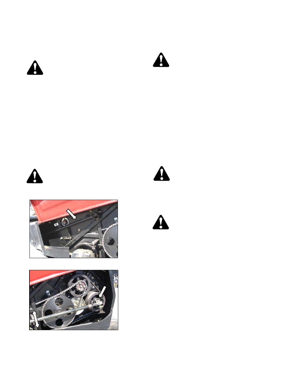 Warning | MacDon A40-D Pull-Type User Manual | Page 68 / 182