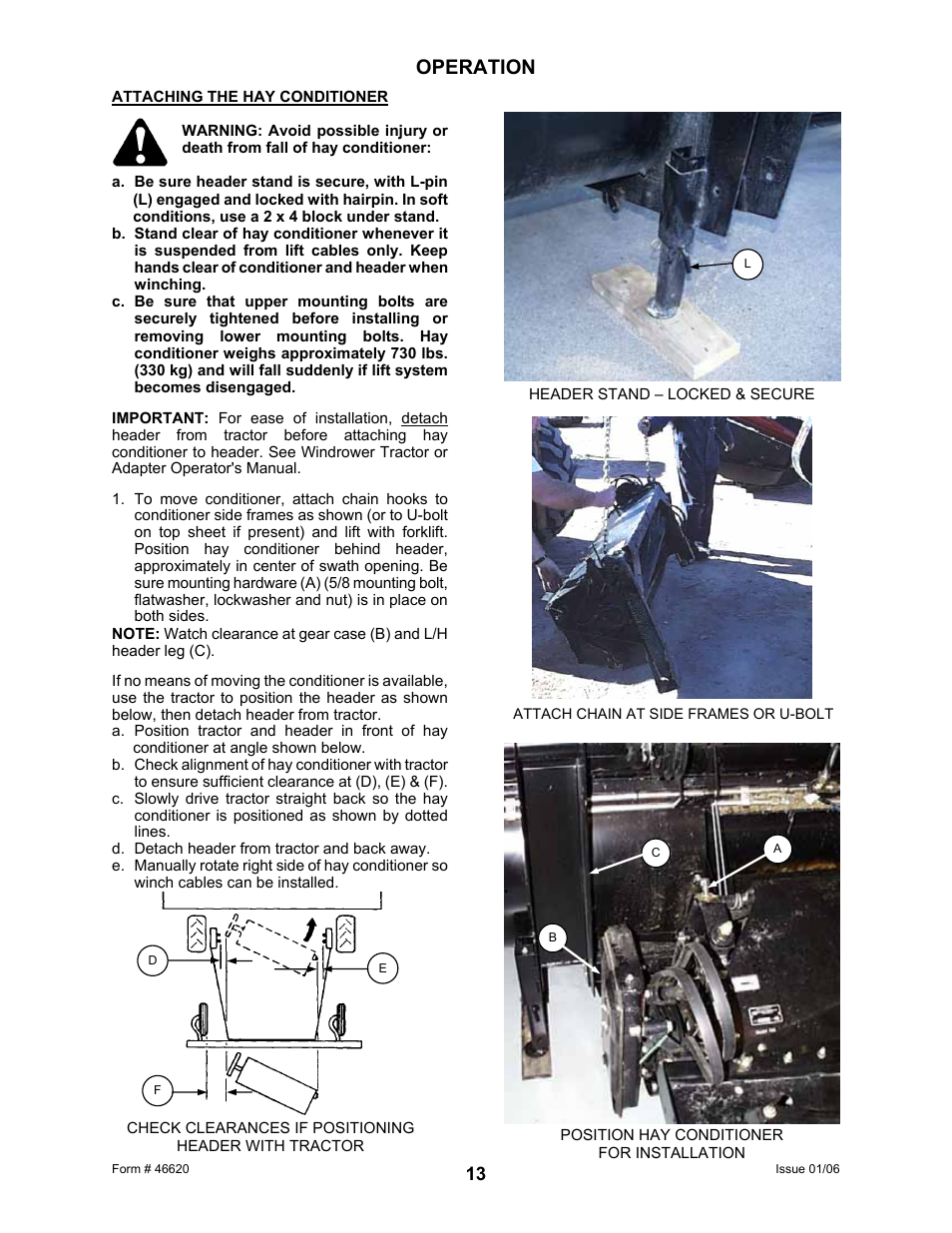 Operation | MacDon 922 User Manual | Page 15 / 84