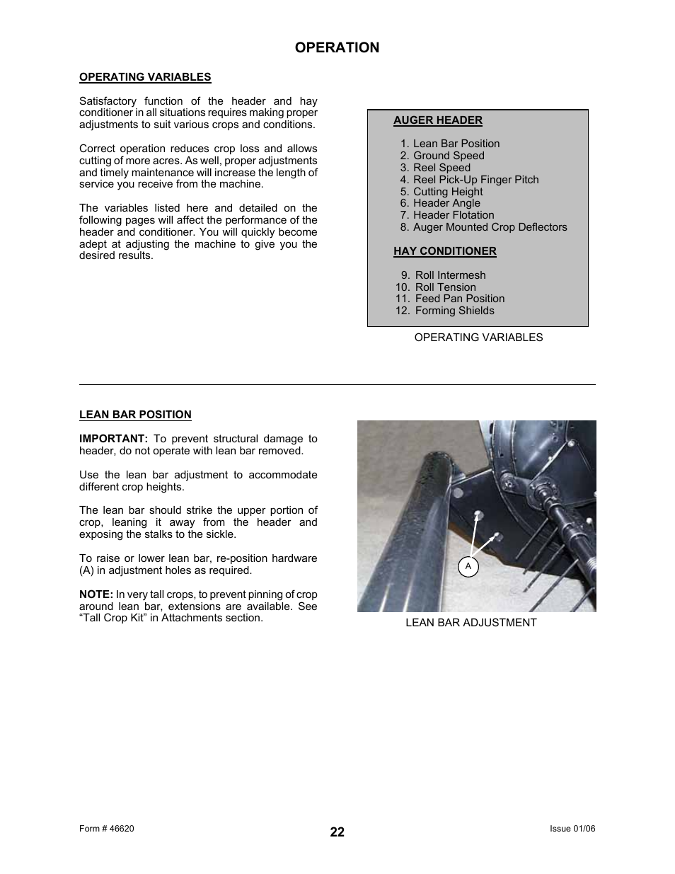 Operation | MacDon 922 User Manual | Page 24 / 84