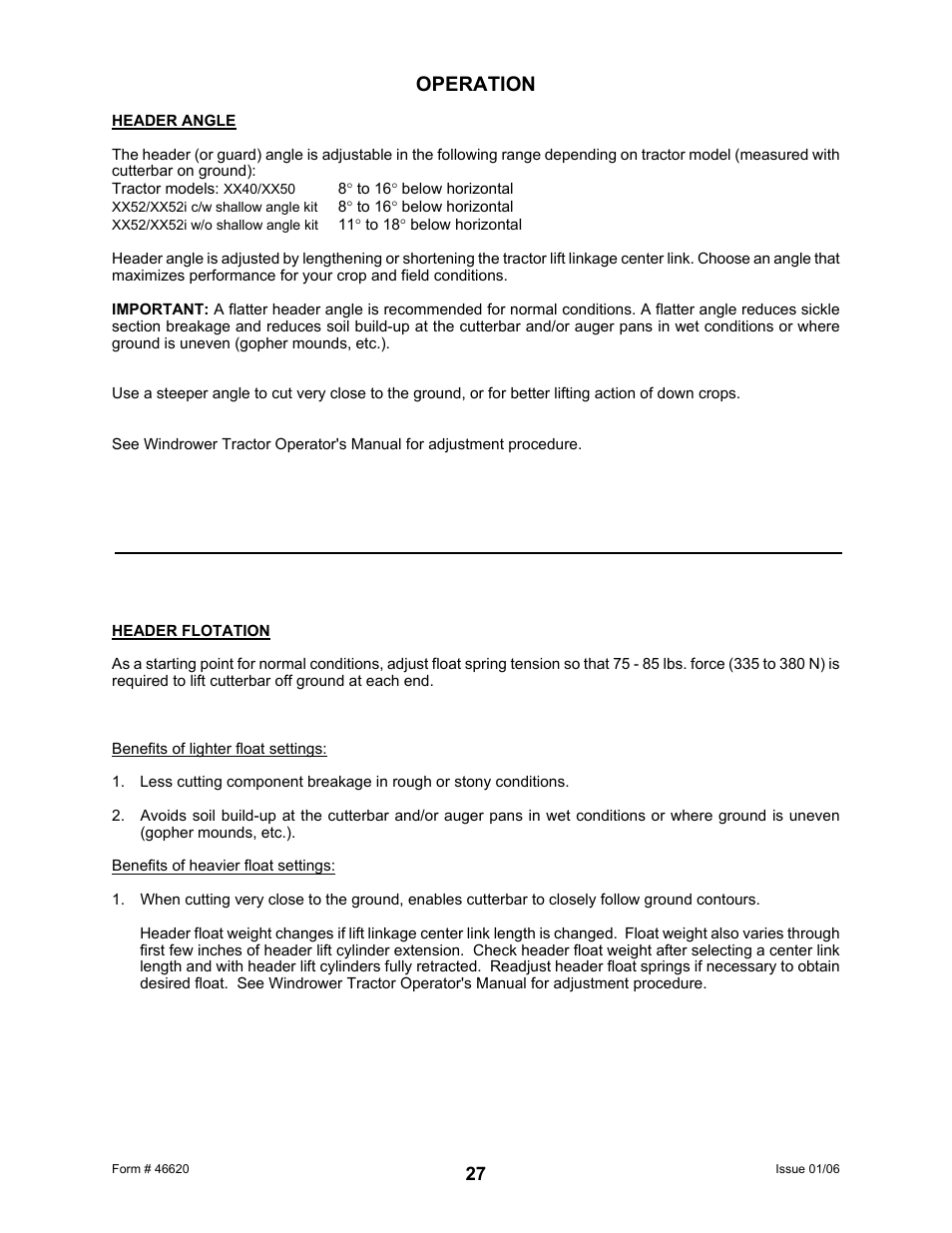 Operation | MacDon 922 User Manual | Page 29 / 84