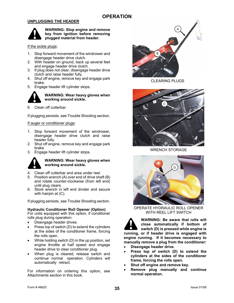 Operation | MacDon 922 User Manual | Page 37 / 84
