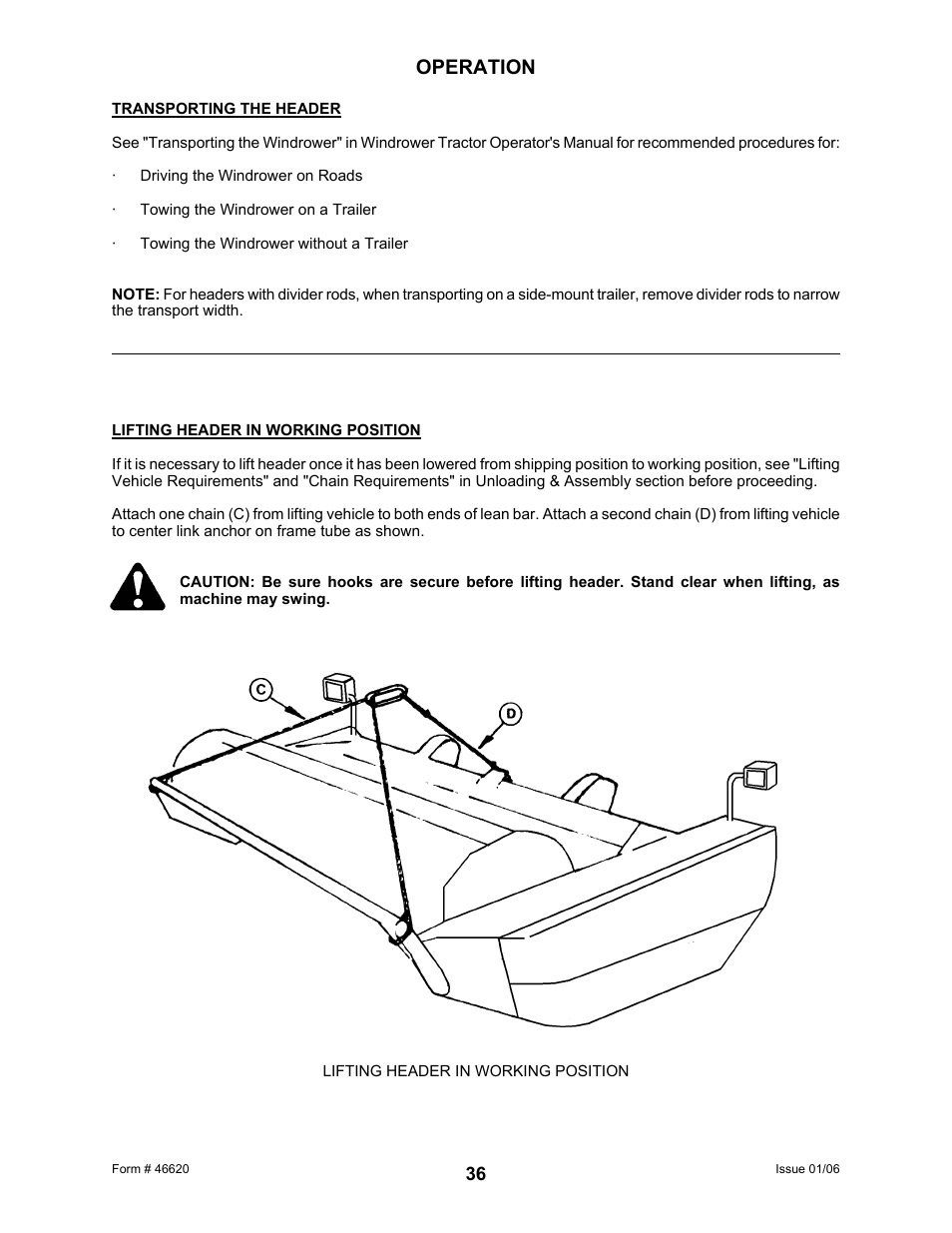 Operation | MacDon 922 User Manual | Page 38 / 84