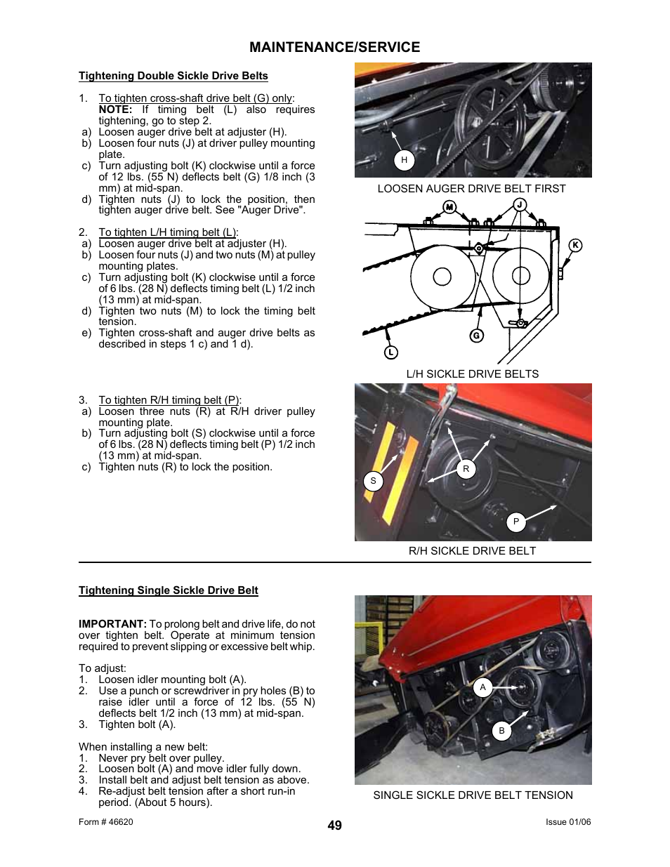 Maintenance/service | MacDon 922 User Manual | Page 51 / 84
