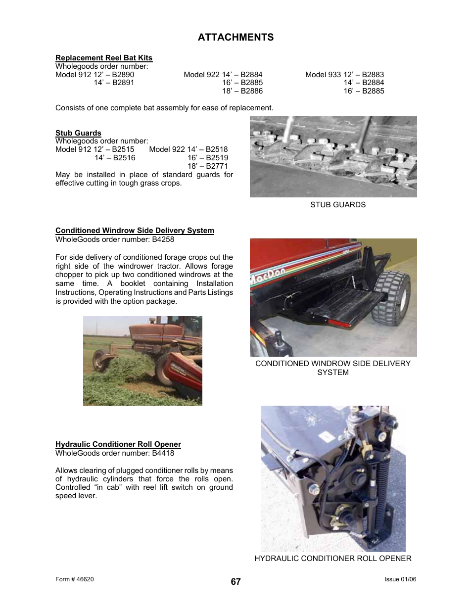 Attachments | MacDon 922 User Manual | Page 69 / 84