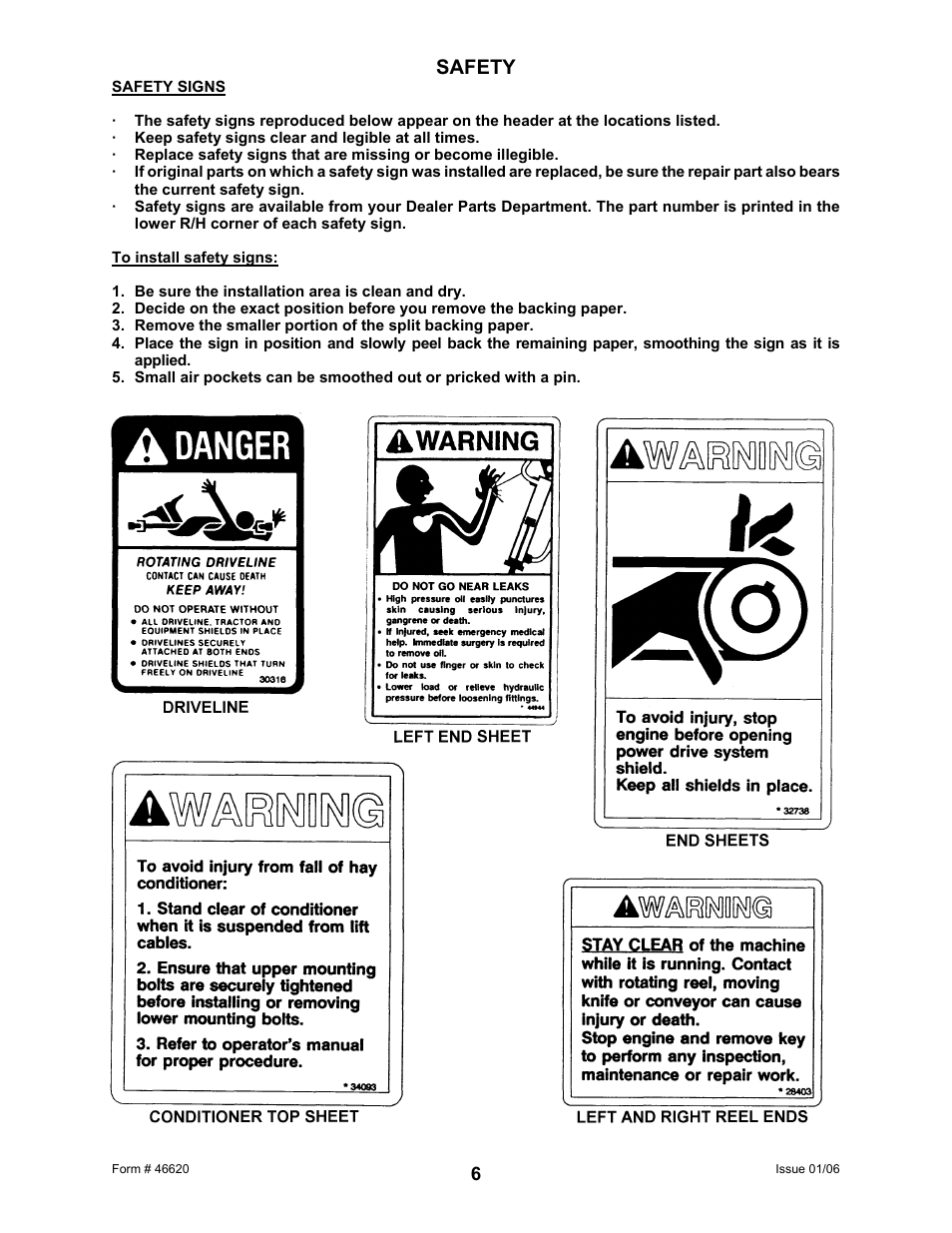 Safety | MacDon 922 User Manual | Page 8 / 84