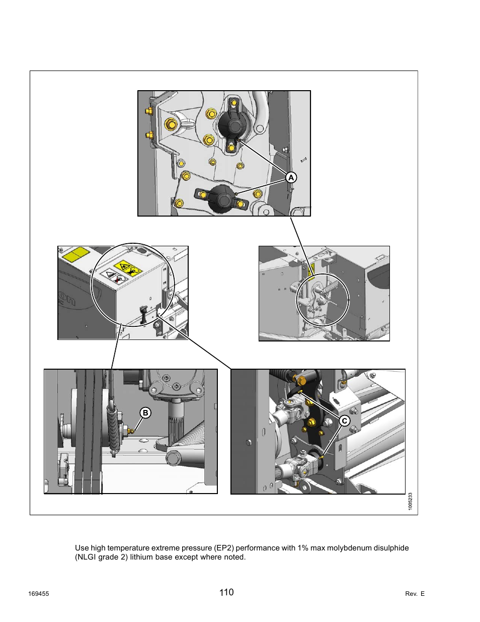 Maintenance and servicing | MacDon R85 Rotary Disc 13 Foot Self-Propelled Windrower Header User Manual | Page 118 / 168