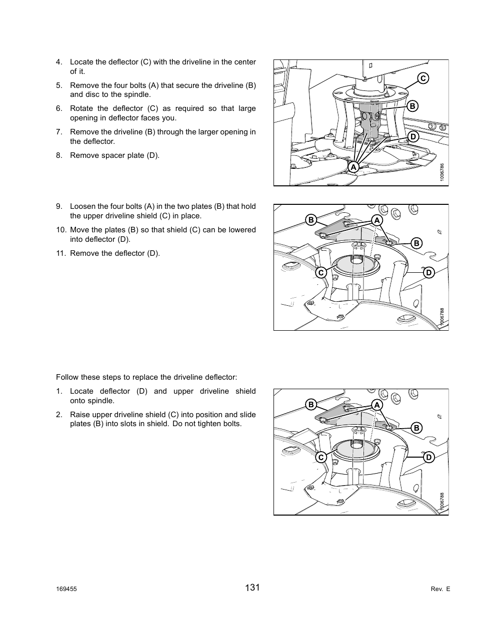 Installing the driveline deflector | MacDon R85 Rotary Disc 13 Foot Self-Propelled Windrower Header User Manual | Page 139 / 168