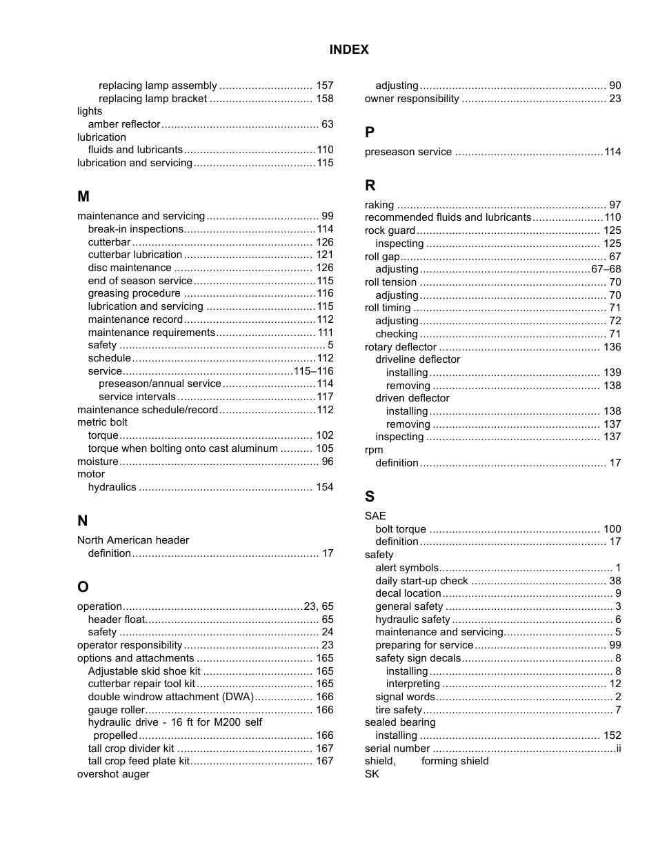 MacDon R85 Rotary Disc 16 Foot Self-Propelled Windrower Headers User Manual | Page 179 / 182