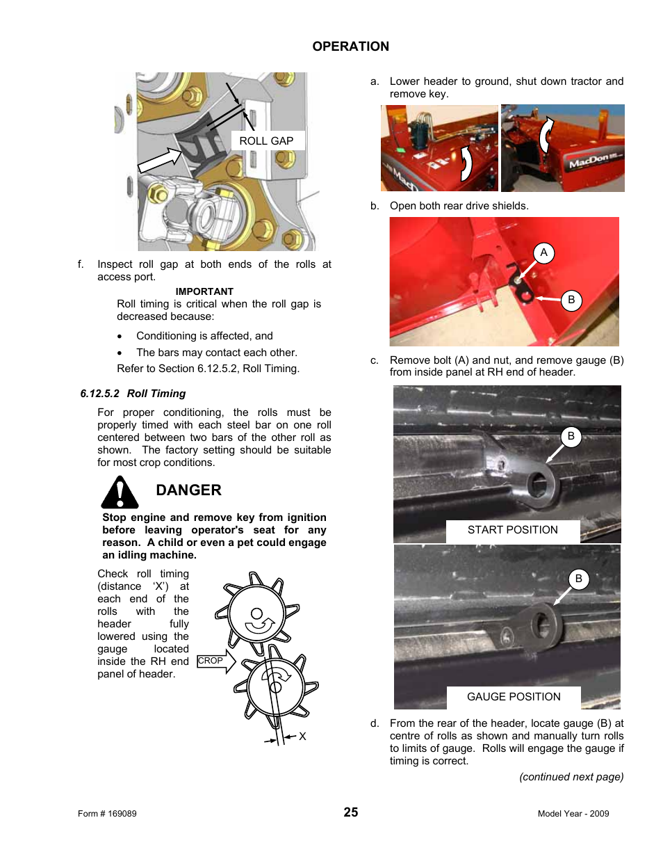 Danger | MacDon R80 Rotary Disc User Manual | Page 27 / 103