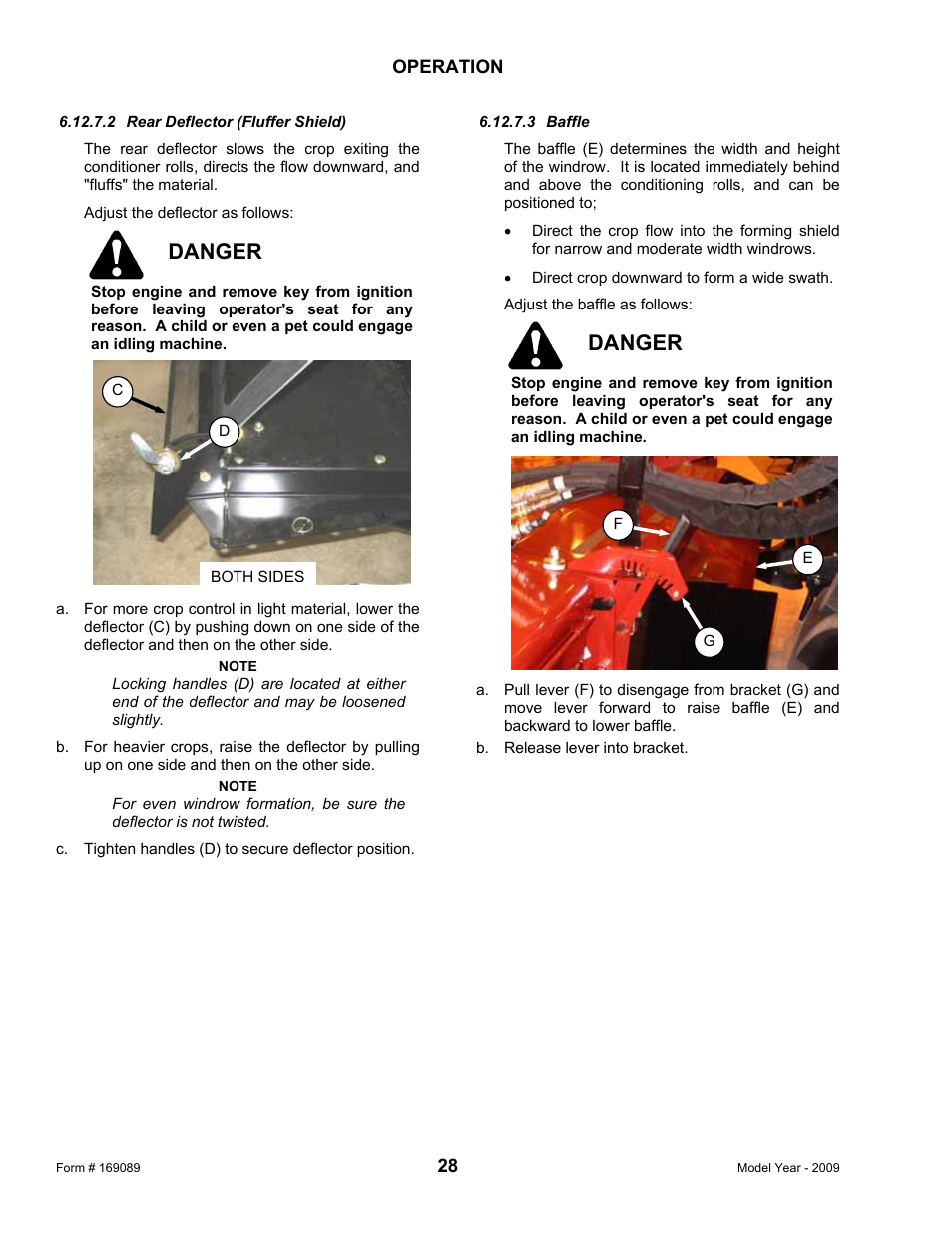 Danger | MacDon R80 Rotary Disc User Manual | Page 30 / 103