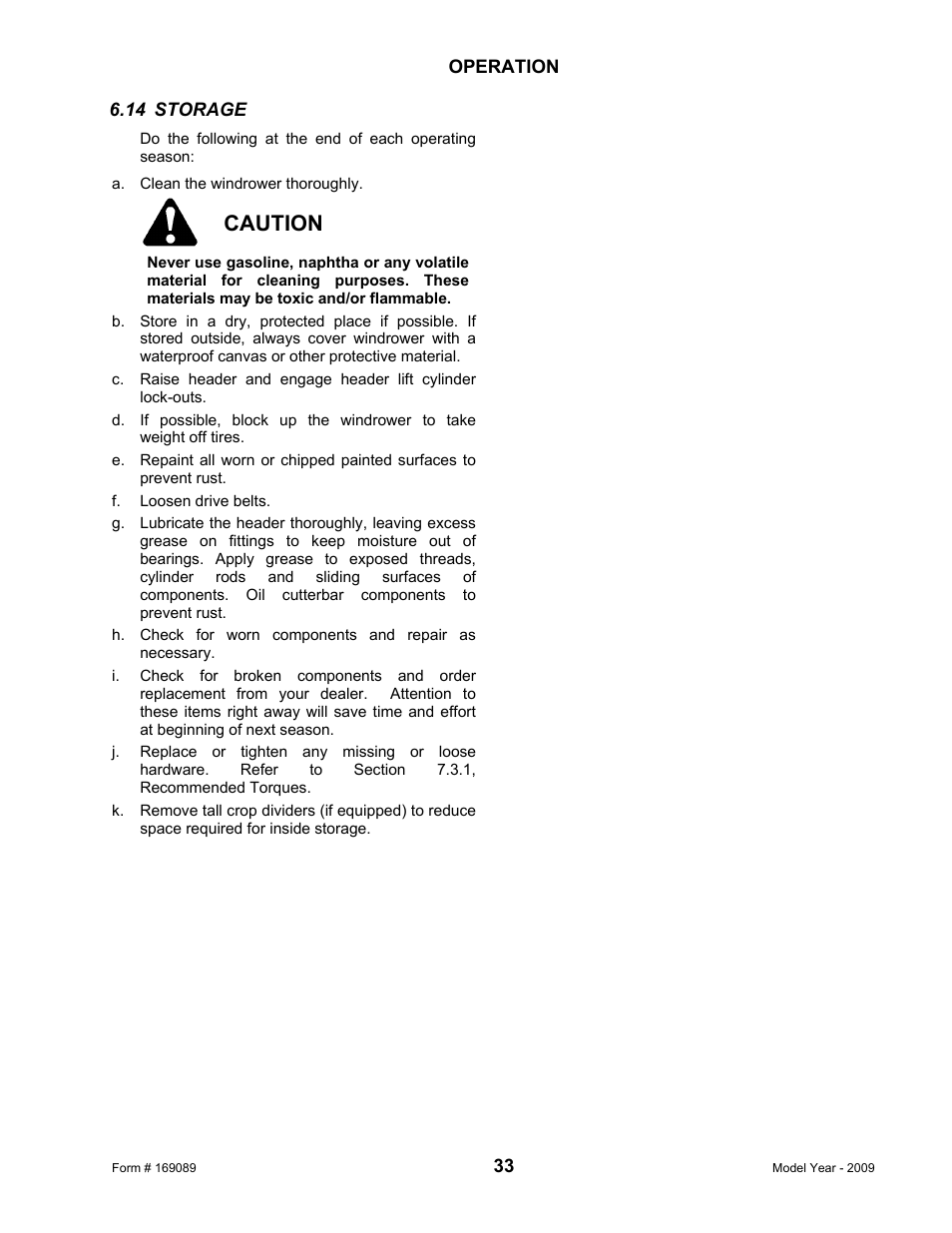 Caution | MacDon R80 Rotary Disc User Manual | Page 35 / 103