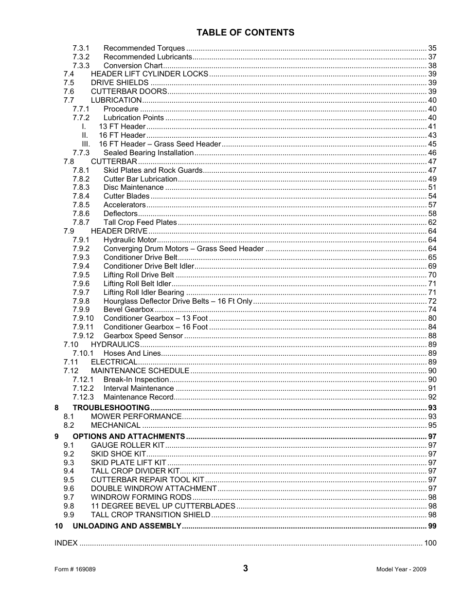 MacDon R80 Rotary Disc User Manual | Page 5 / 103