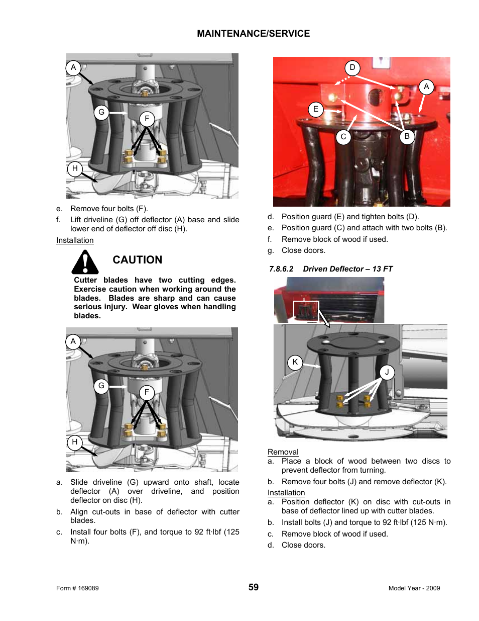Caution | MacDon R80 Rotary Disc User Manual | Page 61 / 103