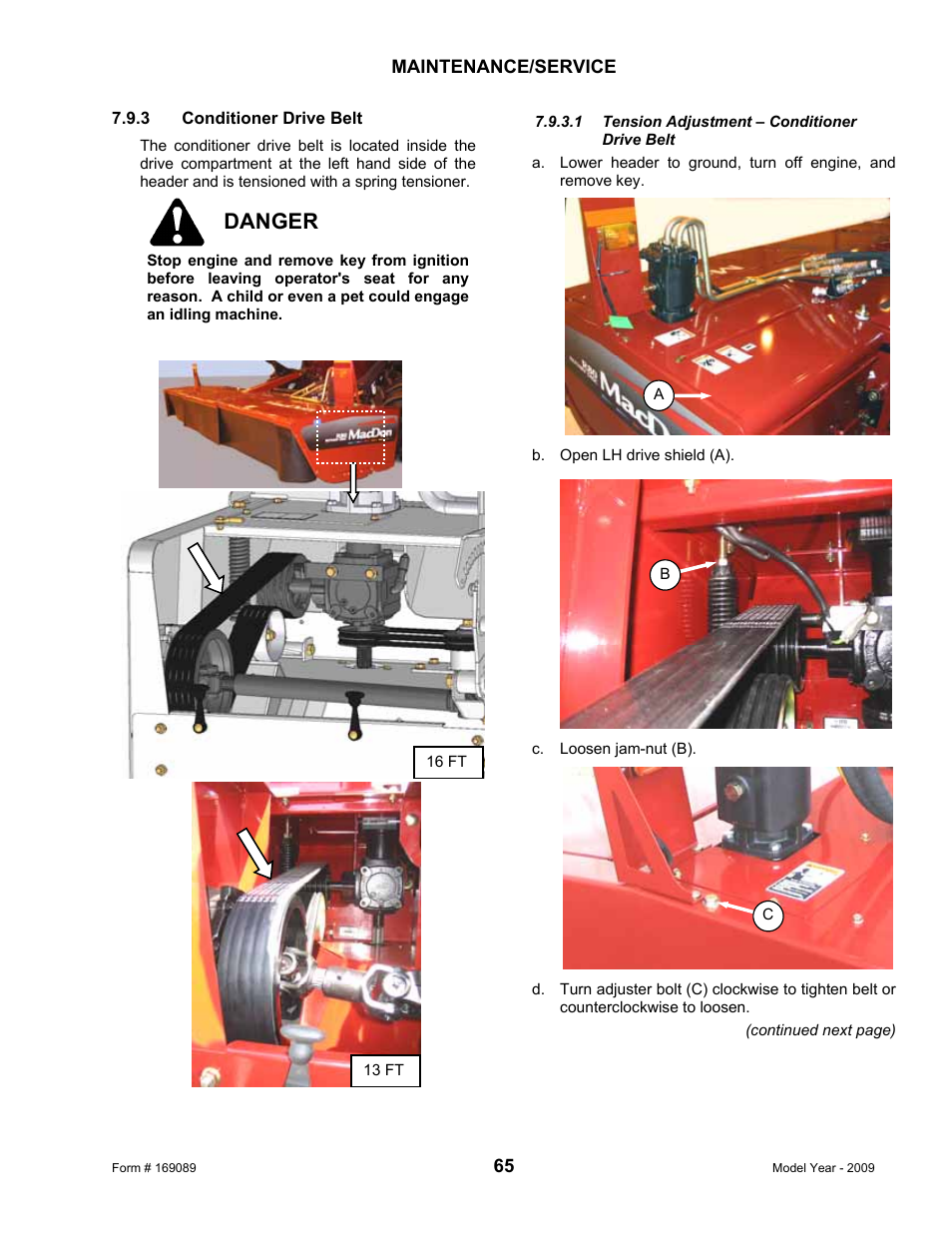 Danger | MacDon R80 Rotary Disc User Manual | Page 67 / 103