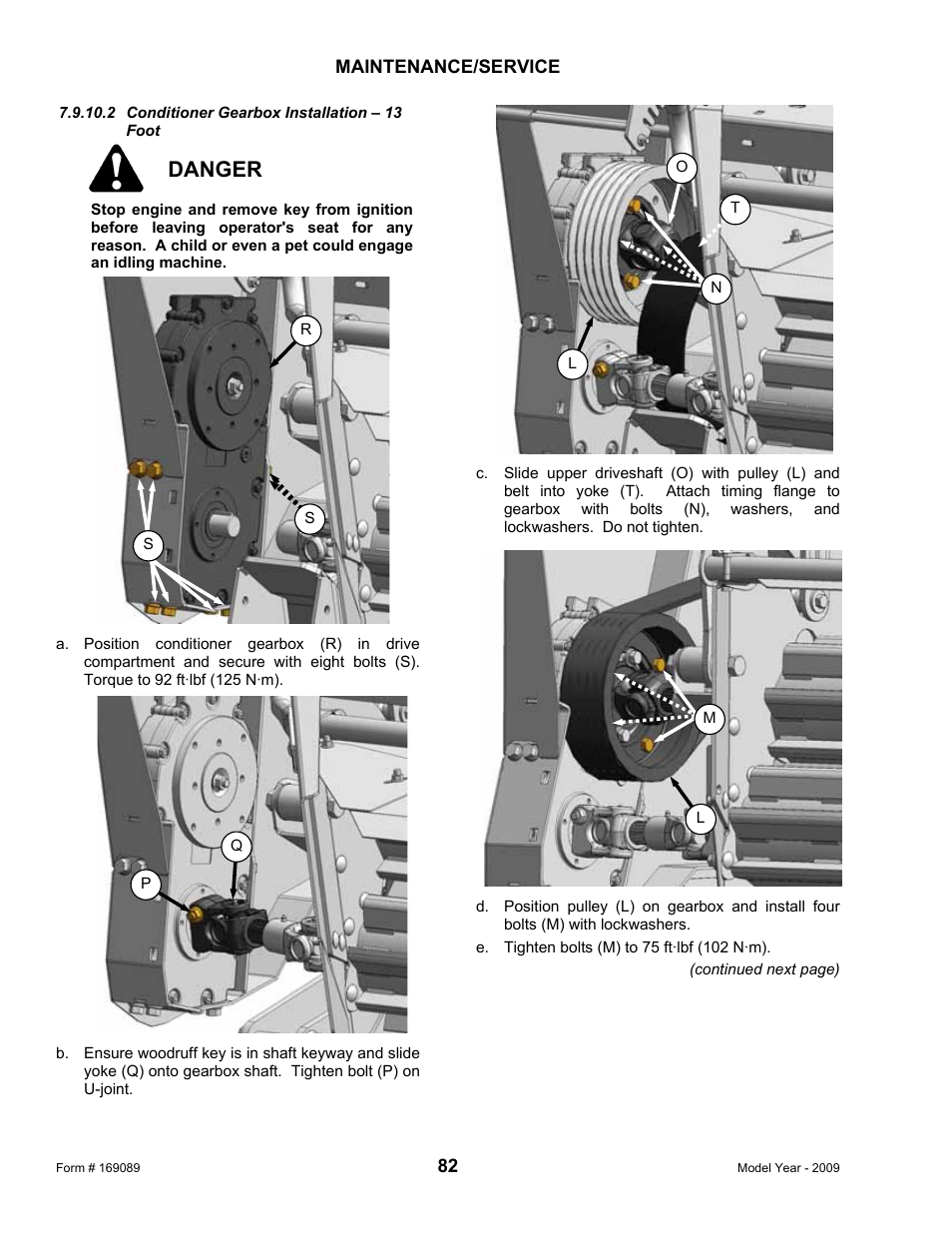 Danger | MacDon R80 Rotary Disc User Manual | Page 84 / 103