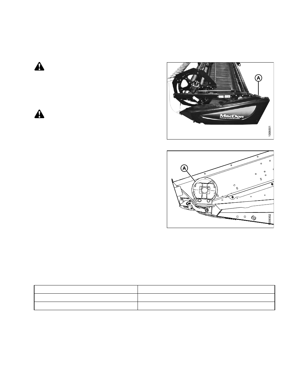 Checking knife speed, 9reel height, Table 4.7 reel height | Reel height, Warning, 9 reel height | MacDon FD75 OM User Manual | Page 165 / 448