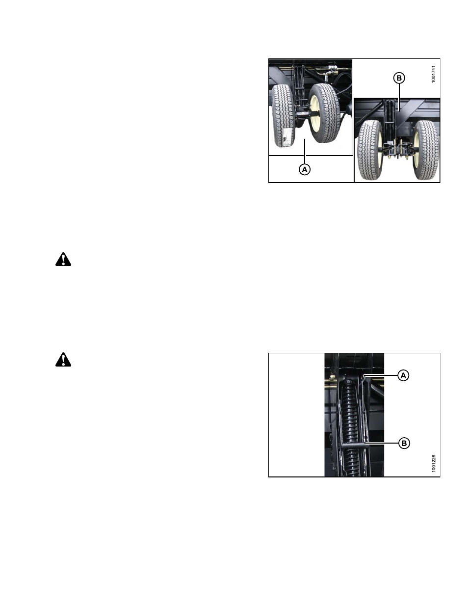 4converting from field to transport position, Moving front (left) wheels into transport position, Converting from field to transport position | 4 converting from field to transport position, Danger, Caution | MacDon FD75 OM User Manual | Page 193 / 448