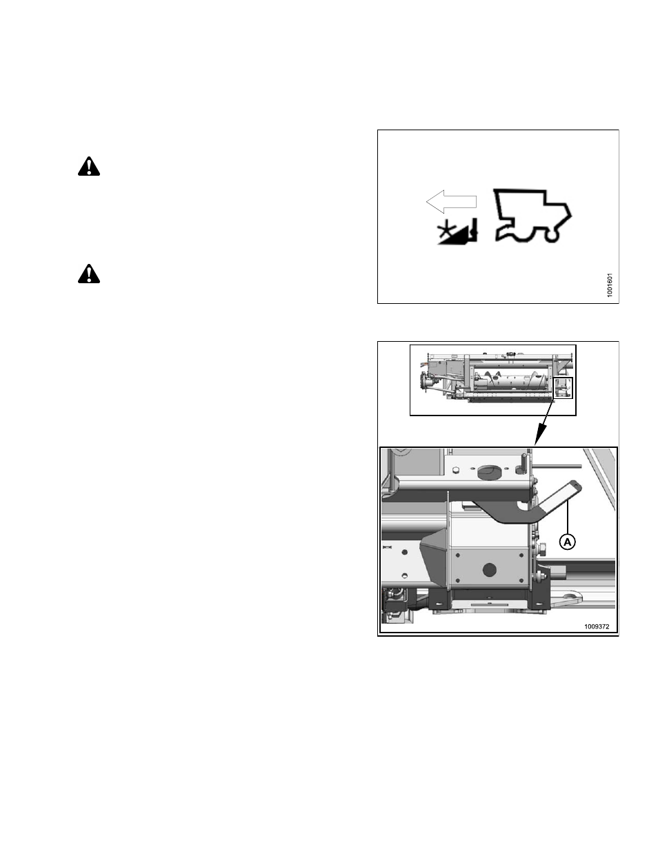 2detaching header from case ih combine, Detaching header from case ih combine, 2 detaching header from case ih combine | Danger, Caution | MacDon FD75 OM User Manual | Page 209 / 448