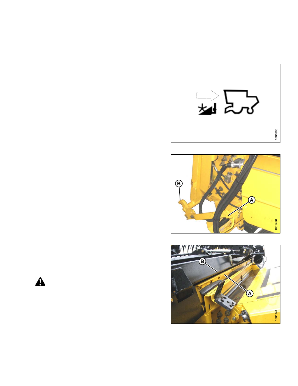 5new holland combines, 1attaching header to new holland cr/cx combine, New holland combines | Attaching header to new holland cr/cx combine, 5 new holland combines, 1 attaching header to new holland cr/cx combine, Caution | MacDon FD75 OM User Manual | Page 227 / 448