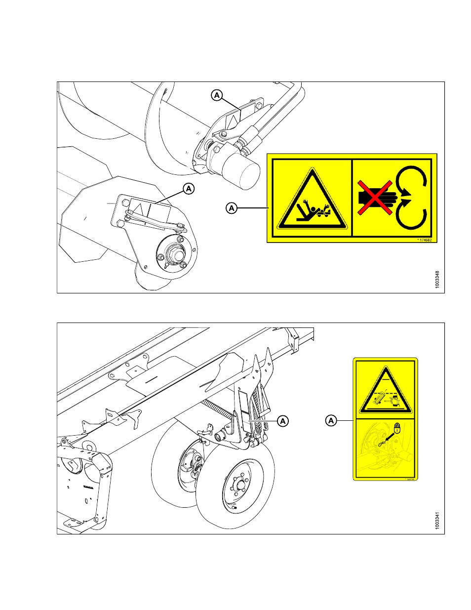 8safety decal locations, Safety decal locations, 8 safety decal locations | MacDon FD75 OM User Manual | Page 23 / 448