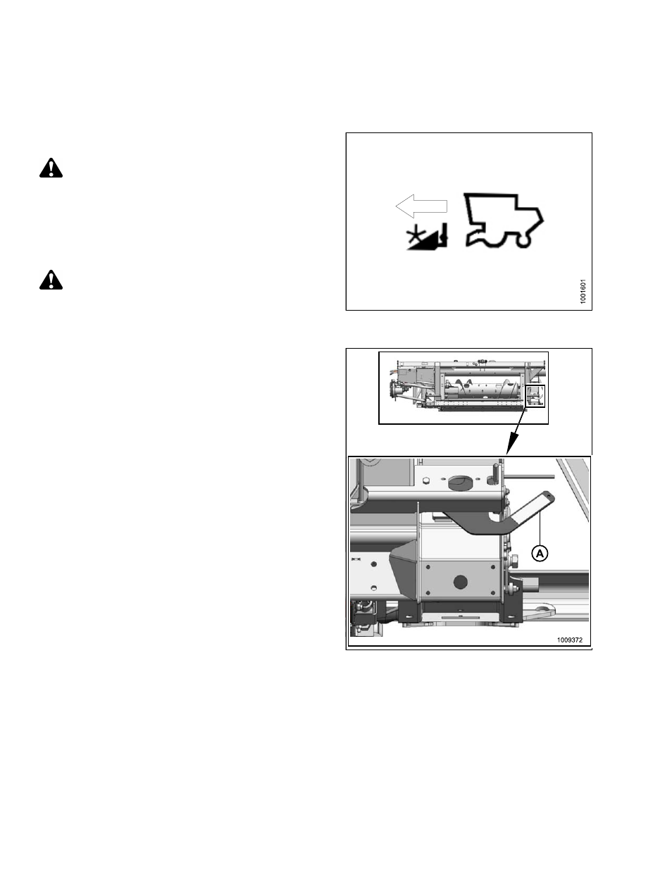 2detaching header from agco combine, Detaching header from agco combine, 2 detaching header from agco combine | Danger, Caution | MacDon FD75 OM User Manual | Page 240 / 448