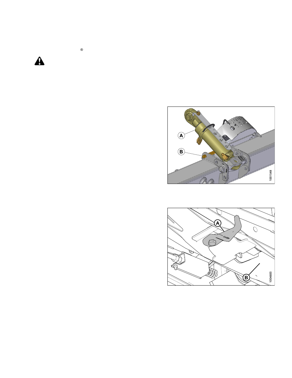 2attaching header to adapter and combine, Attaching header to adapter and combine, 2 attaching header to adapter and combine | Caution | MacDon FD75 OM User Manual | Page 249 / 448