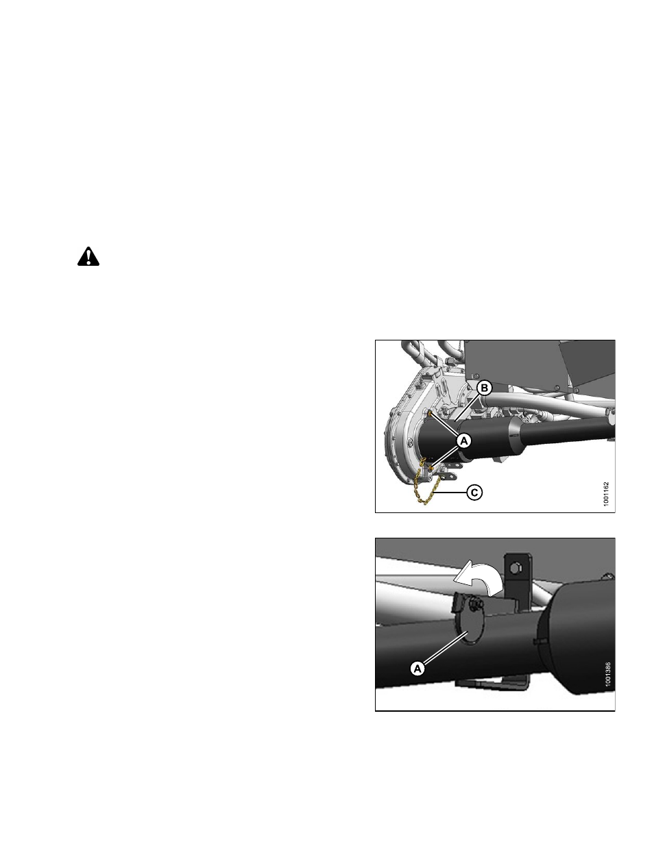 6header drive, 1removing driveline, Header drive | Removing driveline, 6 header drive, 1 removing driveline, Caution | MacDon FD75 OM User Manual | Page 293 / 448