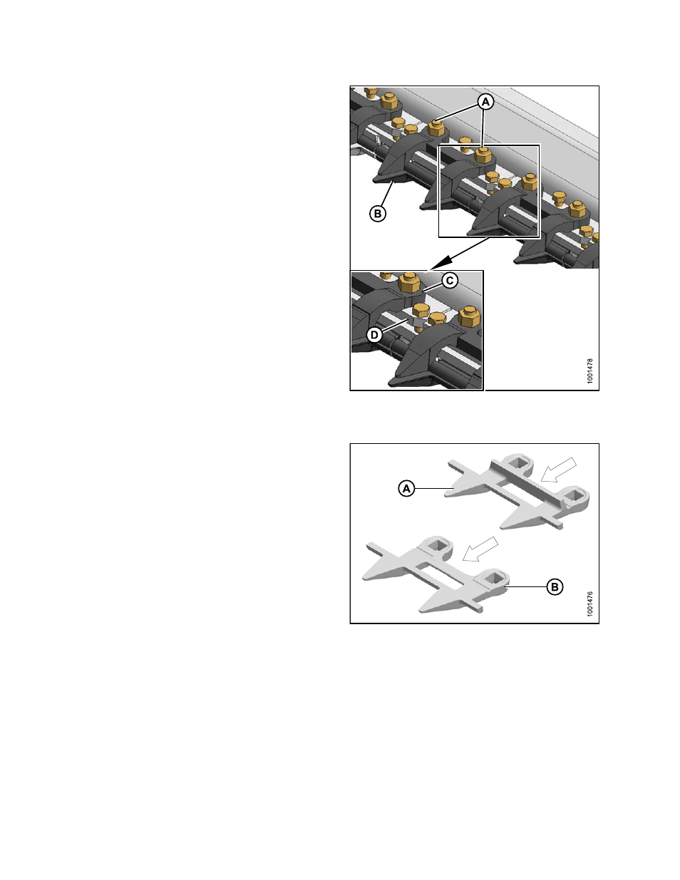 Replacing stub guards on a double-knife header | MacDon FD75 OM User Manual | Page 322 / 448