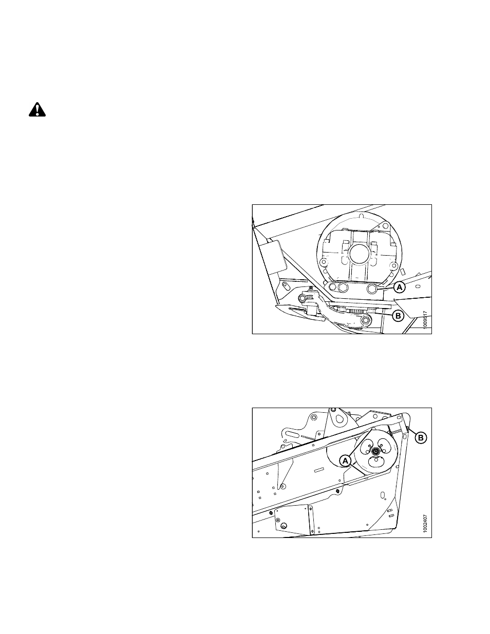 9knife drive box, Mounting bolts, Removing knife drive box | Note, Knife drive box, 9 knife drive box, Caution | MacDon FD75 OM User Manual | Page 328 / 448