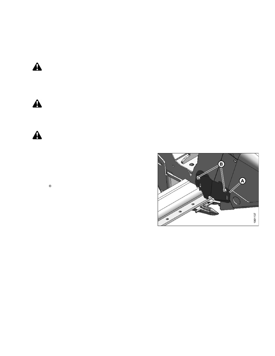 Installing knifehead shield, Danger, Warning | Caution | MacDon FD75 OM User Manual | Page 335 / 448