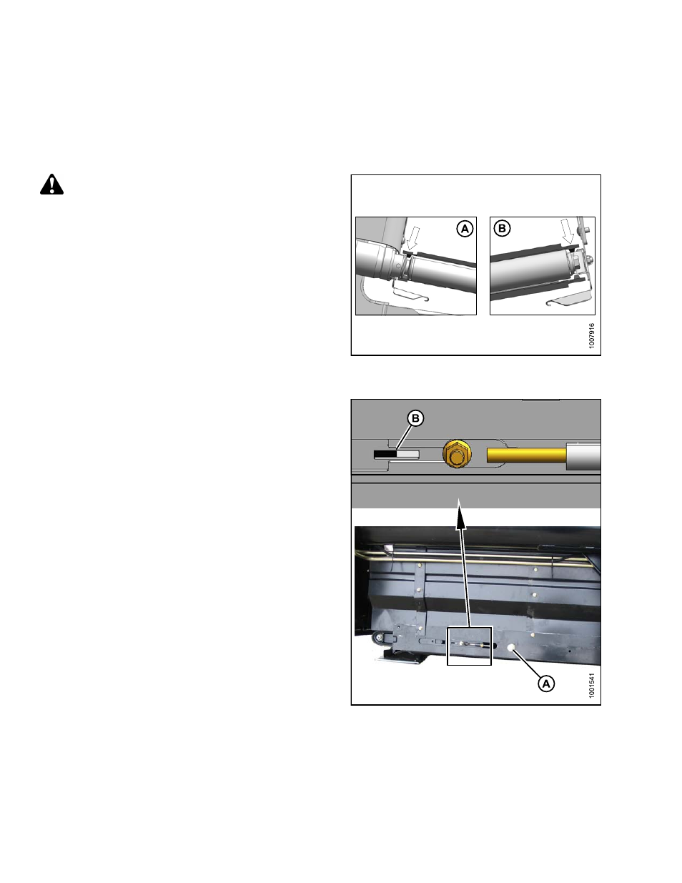 3adjusting side draper tension, Adjusting side draper tension, 3 adjusting side draper | 3 adjusting side draper tension, Warning | MacDon FD75 OM User Manual | Page 350 / 448