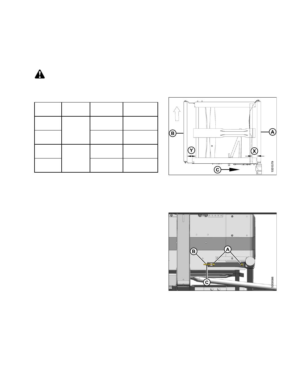 4adjusting header draper tracking, Table 6.14 header draper tracking, Adjusting header draper tracking | 4 adjusting header draper tracking, Caution | MacDon FD75 OM User Manual | Page 351 / 448