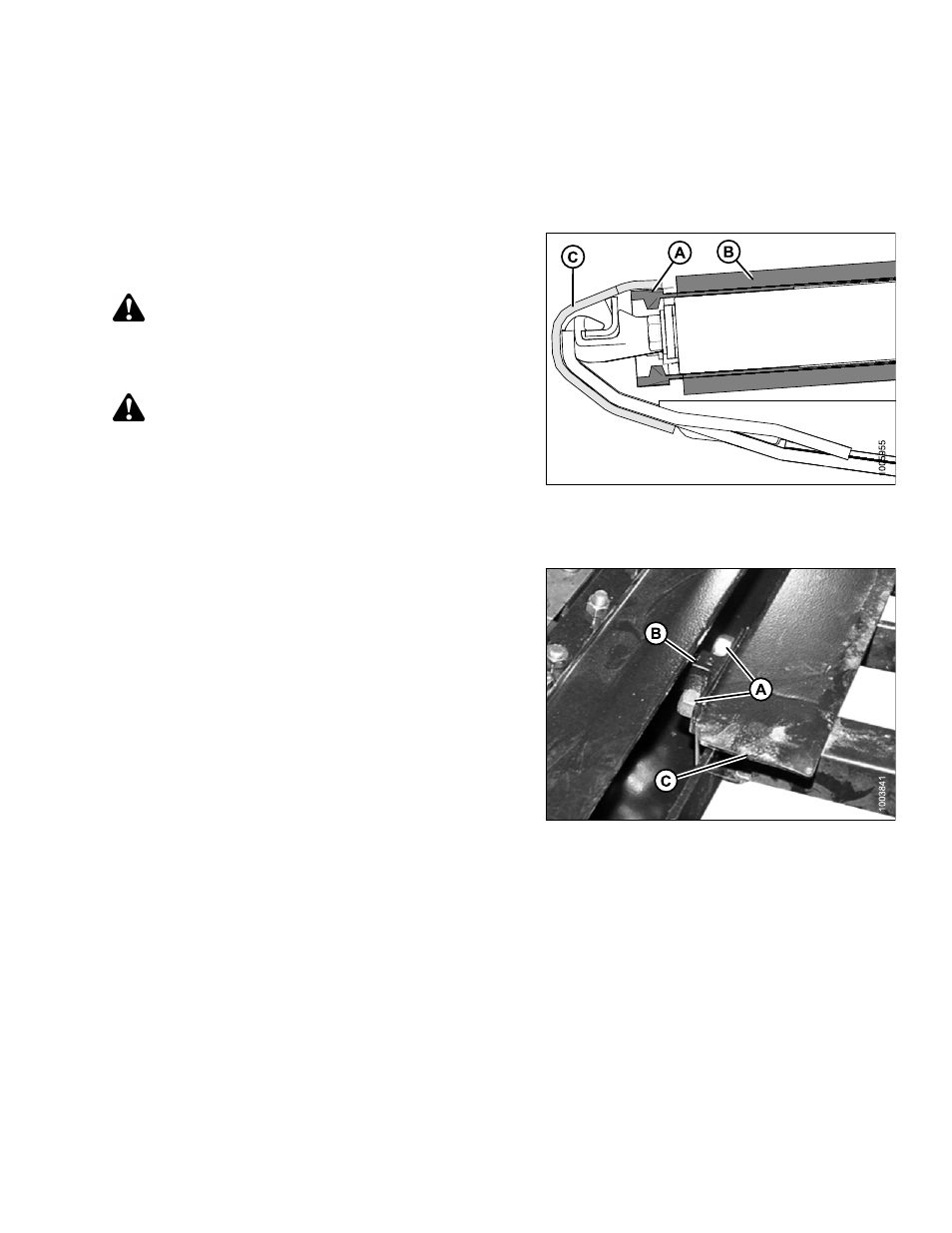 5adjusting deck height, Adjusting deck height, 5 adjusting | 5 adjusting deck height, Warning, Danger | MacDon FD75 OM User Manual | Page 353 / 448